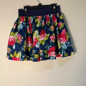 Abercrombie & Fitch Floral Skirt Womens Size S Blue‎ Pink Mini Casual